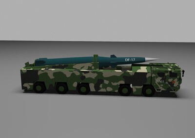 人民解放军东风17战略导弹_尔歌ethel作品_车辆装甲车/坦克_cg模型网