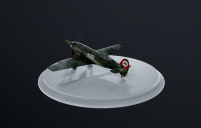 二战德国空中极速烈鸟me209战斗机模型