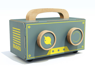 纸盒音响玩具飞机装饰组合