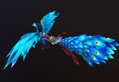 精美 神鸟 孔雀 坐骑 【有动画】 蓝孔雀