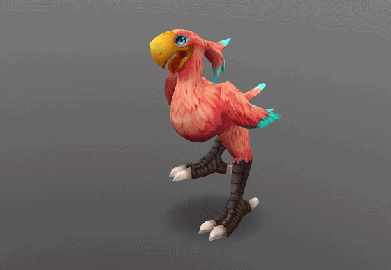 巨鸟兽 带完整动画 ,史前怪鸟 卡通大鸟 巨鸟