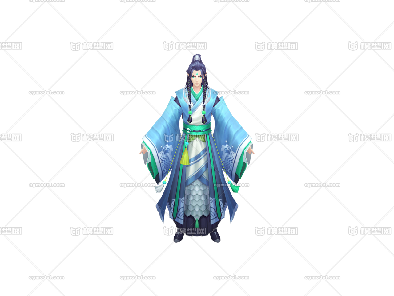 古装男青年-02_贪婪帝国师作品_人物男人_cg模型网