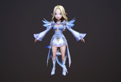卡通 q版 精灵 女射手  精灵公主  princess