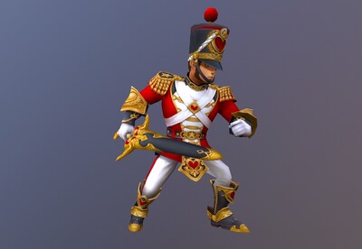 卡通q版 红心王国士兵 英国皇家守卫