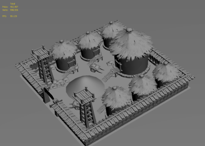古代粮仓模型-历史建筑模型库-3ds Max(.max)模型下载-cg模型网