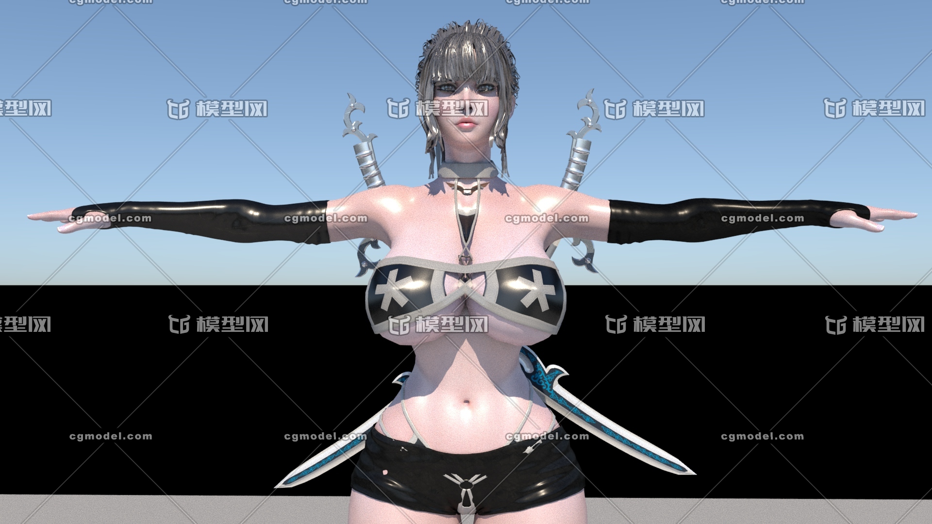 性感双刀妹 女刺客  漂亮妹子 小姐姐  女杀手 丰满的女人 丰满小姐姐