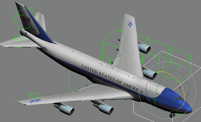 带绑定 内部的空军一号 air force one 波音747