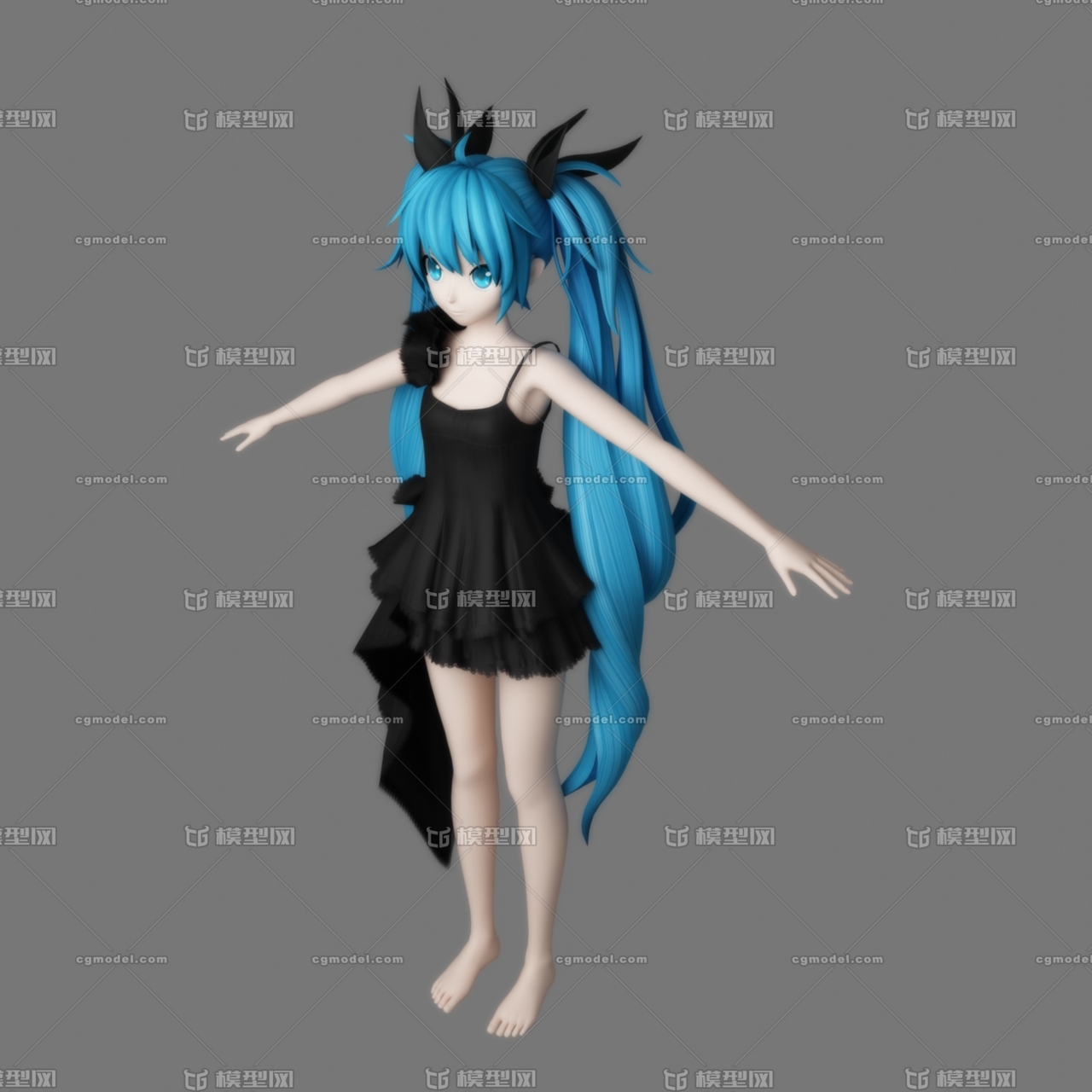 初音未来 深海少女 Cg模型网 Cgmodel 三维设计师交流互动平台 专注多品类3d模型下载 原创作品分享 软件学习