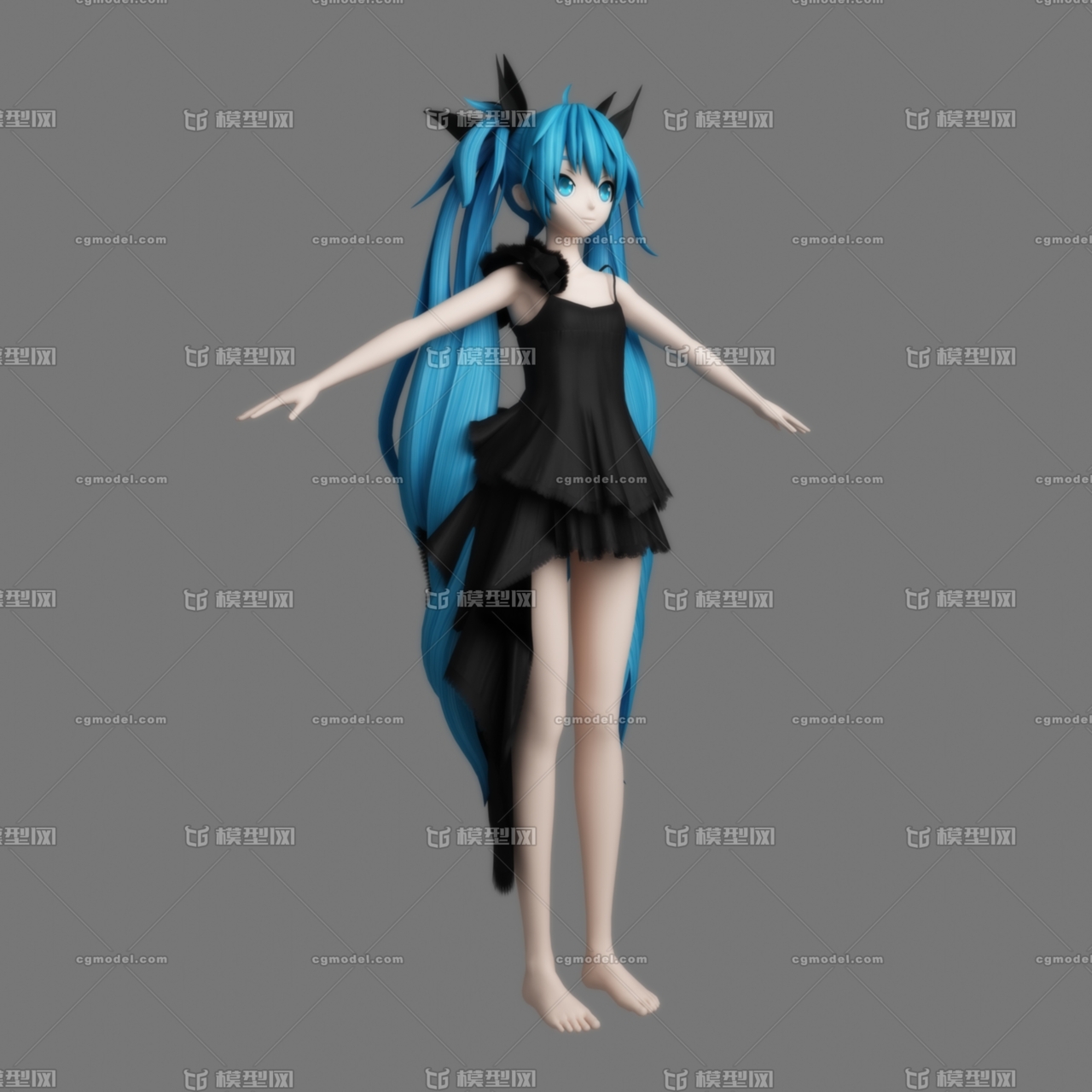 初音未来 深海少女 Cg模型网 Cgmodel 三维设计师交流互动平台 专注多品类3d模型下载 原创作品分享 软件学习