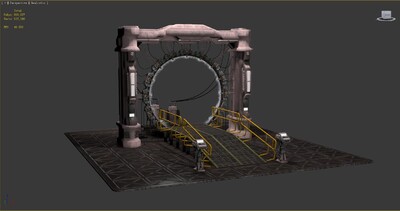 超酷 科幻传送门 精致高模 时空穿梭门 写实模型 科幻场景 魔法门