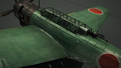 中岛九七式舰载攻击机D3A九七舰攻 鱼雷攻击机97舰攻模型-军用飞机模型库-3ds Max(.max)模型下载-cg模型网