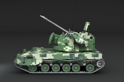 履带自行高炮 pgz07-_woyebuzhidao4作品_车辆装甲车/坦克_cg模型网