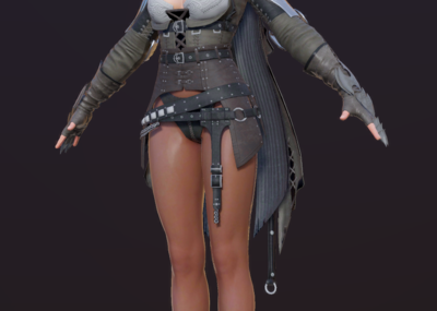 次世代 pbr 性感 女刺客 魔女 恶魔巫师 盗贼 暗影 游侠 侠女 女杀手