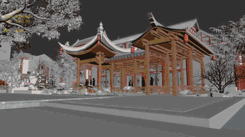 古建 古建小景模型-现代场景模型库-3ds Max(.max)模型下载-cg模型网
