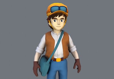 天空之城-巴斯 宫崎骏动漫角色 卡通少年  小男孩