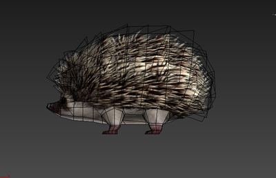 写实刺猬 刺猬模型  刺猬上树带枣树模型及贴图  刺猬带骨骼 刺猬绑定