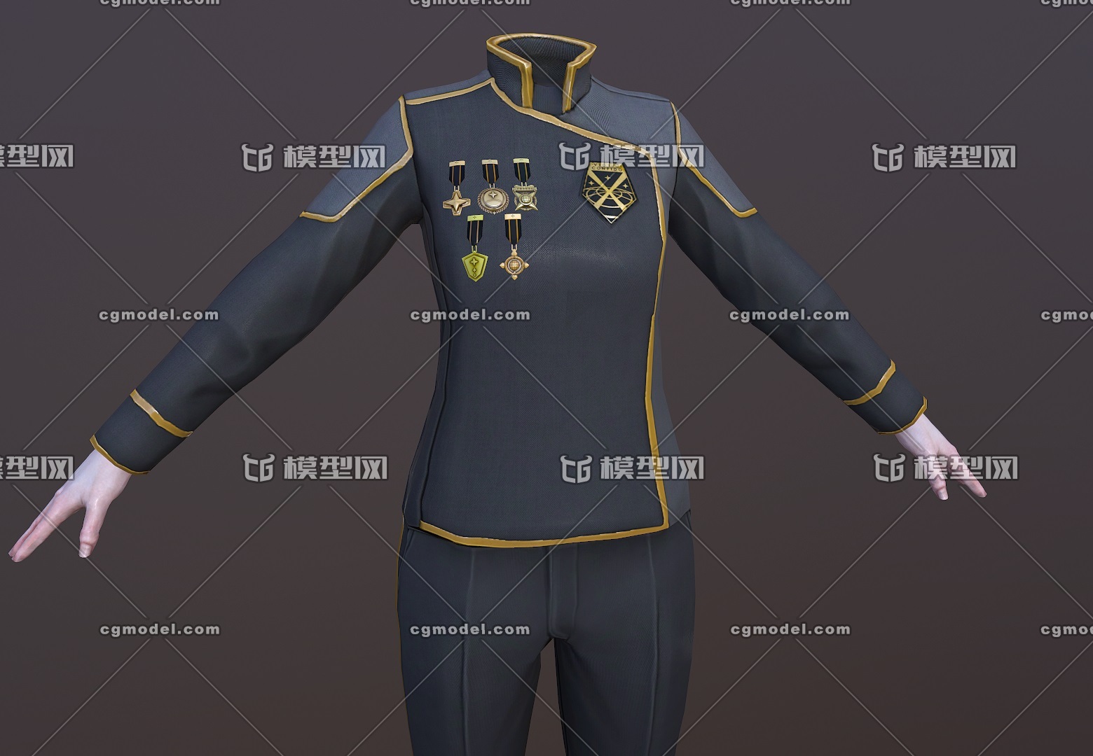 次世代 女星际指挥官服饰 战舰指挥官衣服 commander suit