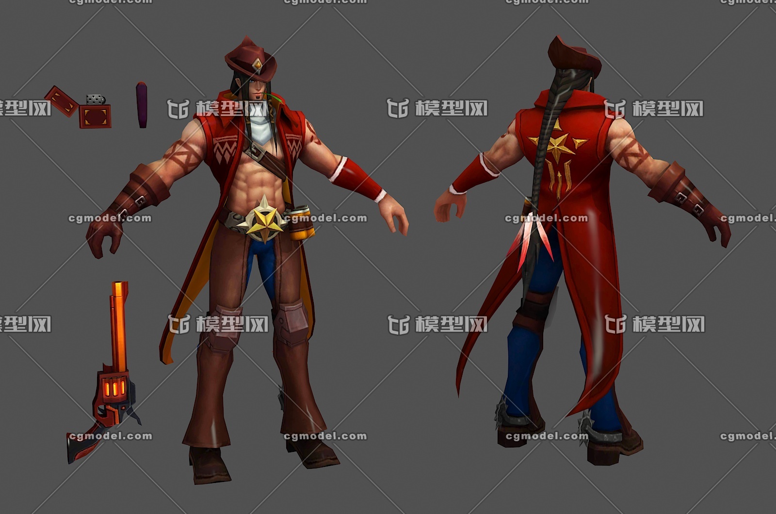 卡通 手绘 二次元西部牛仔 中世纪 牛仔 上校 警长 西部世界 美国佬