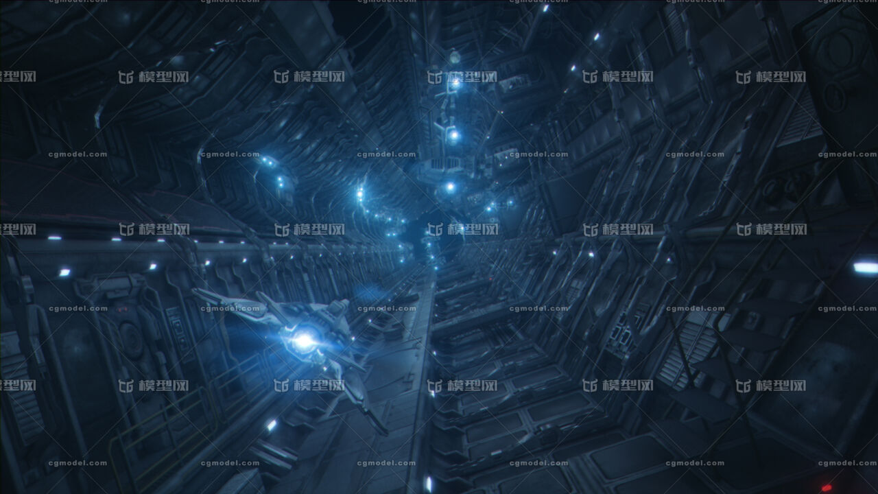 C4D科幻通道 隧道模型-科幻场景模型库-Cinema 4D(.c4d)模型下载-cg模型网