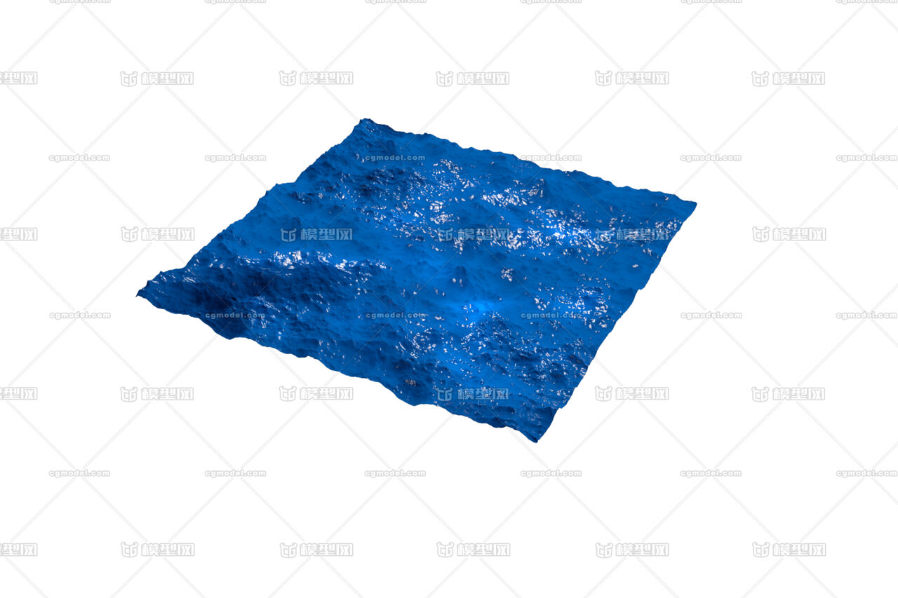 海水实模海浪波涛汹涌湖面湖水浪涛方形海平面海面高面带材质模型-自然场景模型库-3ds Max(.max)模型下载-cg模型网