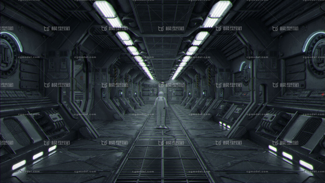 C4D科幻场景 机舱通道模型-科幻场景模型库-Cinema 4D(.c4d)模型下载-cg模型网