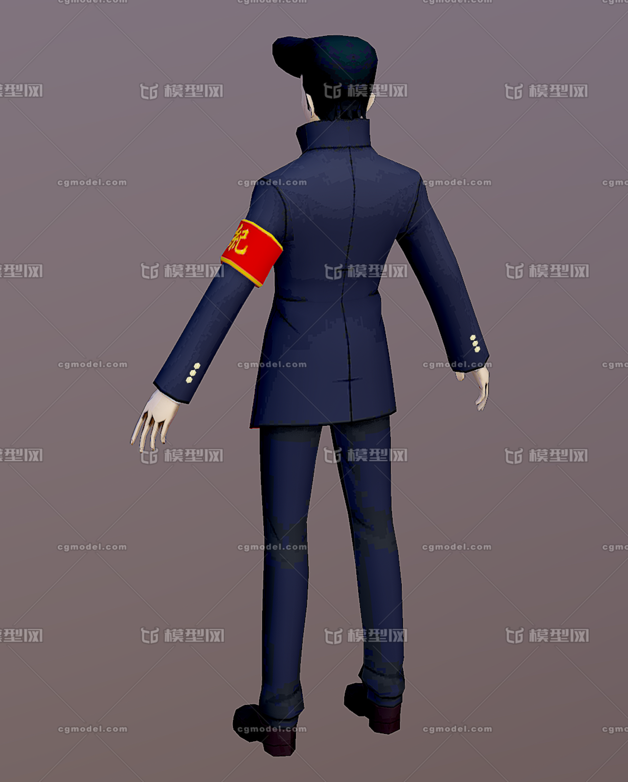 手绘帅气男同学风纪委员学生会会长学校制服男孩子少年 男学生校园学长学生会班长 Cg模型网 Cgmodel 三维设计师交流互动平台 专注多品类3d模型下载 原创作品分享 软件学习