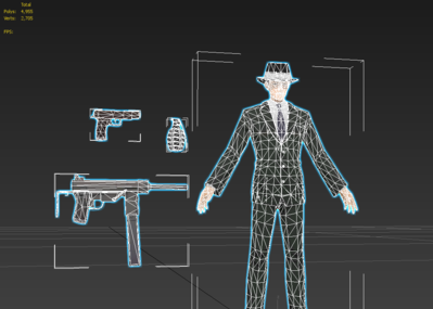 手绘 卡通 q版 漫画 动漫 杀手 黑西装 黑社会 打手 保镖 黑衣人 反派