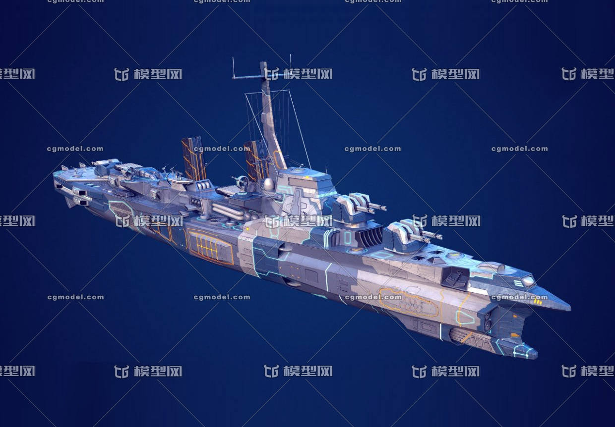 宇宙戰艦 科幻軍艦模型