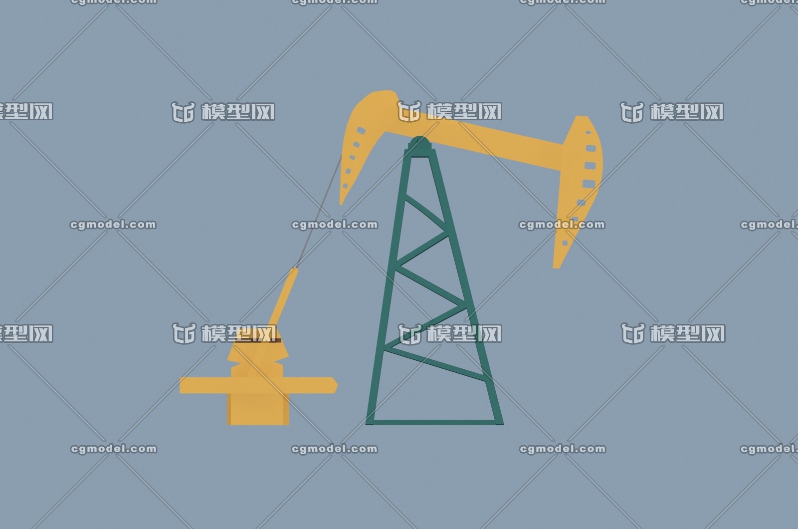 磕头机简单 _wjs1314作品_建筑公共设施_cg模型网