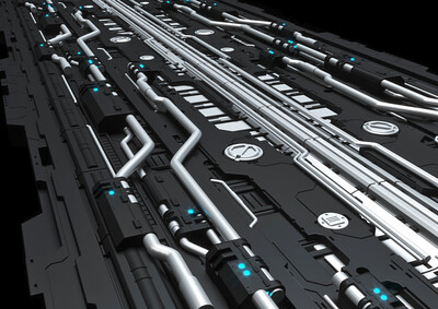 科幻背景 科幻管道 硬表面科幻 背景板 背景墙