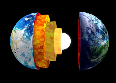 地殼 地幔 地球剖面圖 地心 地球 大_小寒冰作品_場景自然場景_cg模型