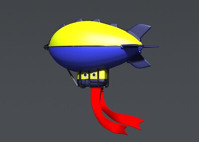 飞艇卡通飞艇飞行器玩具飞艇热气球