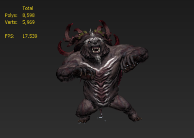 次时代 怪兽 boss 怪物 01带绑定带动画 1272多帧动画