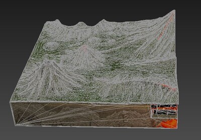 火山板块地壳运动沙盘模型