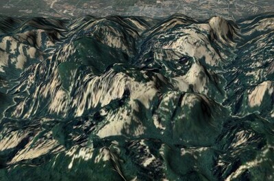 华阴市地形3d模型,华阴市沙盘(包含华山景区)