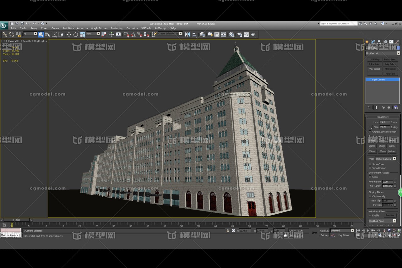 和平饭店 上海模型-历史建筑模型库-3ds Max(.max)模型下载-cg模型网