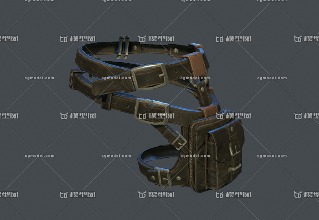 腰带 军事 户外 次时代 pbr 吃鸡_lingoo作品_生活用具穿戴服饰_cg