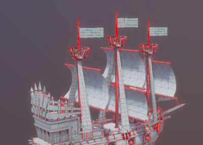 次世代 pbr 中世纪 卡通 可爱 幽灵海盗船 幽灵船 加勒比海盗 海贼船