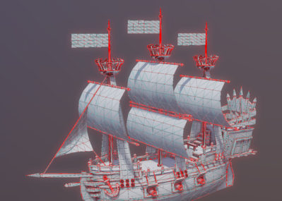 次世代 pbr 中世纪 卡通 可爱 幽灵海盗船 幽灵船 加勒比海盗 海贼船