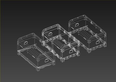 木板箱 标箱 木盒子 古代_leojinwing作品_生活用具个人用品_cg模型网