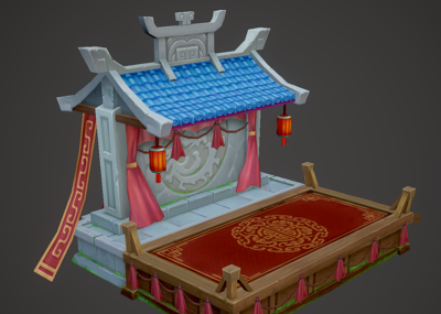 手绘 中国风 卡通 舞台 戏台 古代建筑 宫殿 皇宫 紫禁城 长安城 皇城