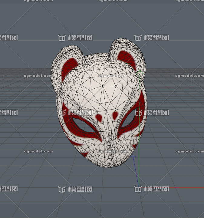 Lowpoly卡通狐面日本狐狸面具和风狐仙狐面玩具饰品装饰低面q版 Cg模型网 Cgmodel 三维设计师交流互动平台 专注多品类3d模型下载 原创作品分享 软件学习