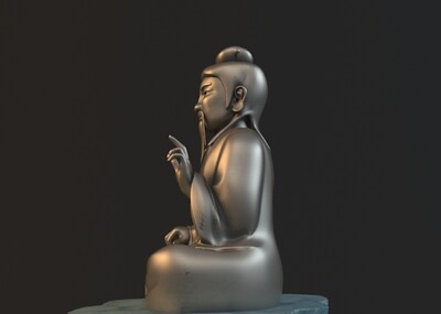 张天师  三清尊者  道家  道士打坐  佛像  雕塑文物  牛鼻子老道