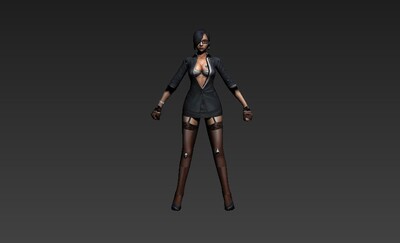 cs online角色之崔智云 (带骨骼绑定)模型-女人模型库-3ds max(.