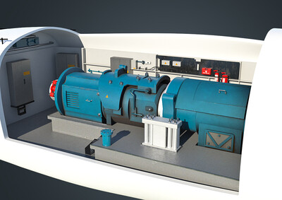 风力发电机内部结构 次世代 pbr材质  风车 内部电机 风机 电机 新
