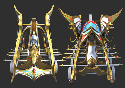 次世代简模 凤头攻城车 写实pbr材质 古代战车 攻打城池 城门 攻城