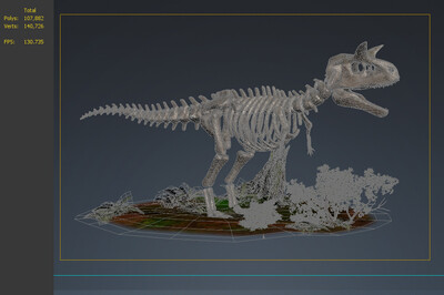 恐龙系列 化石  食肉牛龙 肉食牛龙 远古生物 虚拟现实 侏罗纪 三叠纪