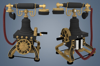 古董电话机【次世代】,老旧电话机,老式电话,话筒,拨盘电话,通讯设备