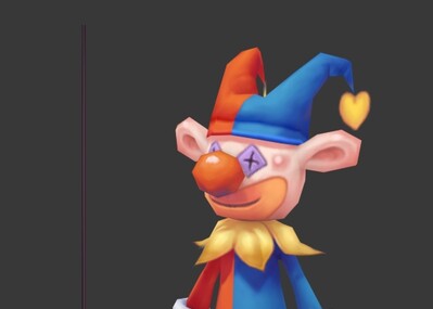 卡通迪士尼 q版玩游戏的小丑