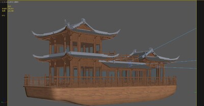 仿古船之大画舫_船长豆豆作品_船艇古代船/仿古船_cg模型网